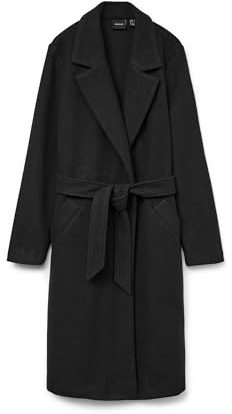 Manteau décontracté avec Ceinture à Nouer Manteau en Sweat Mince Veste d'hiver Coupe régulière Noos