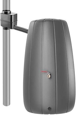 KADAX Serbatoio dell'acqua piovana da 200 l, con raccoglitore di pioggia e rubinetto, in plastica, antigelo, serbatoio dell'acqua piovana per giardino (antracite)