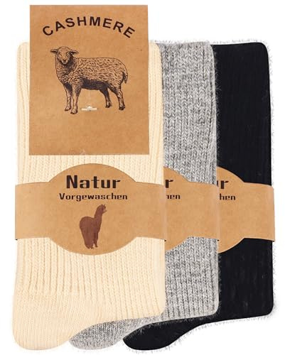 Jeasona 3 Paia Calze Cashmere Donna 35-38 Calze Termiche Donna Invernali Calzettoni Termici Caldi Calde Pesanti