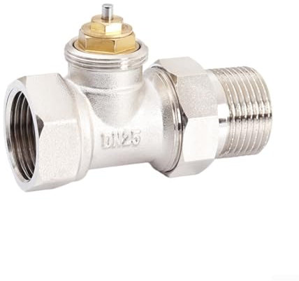 Messing-Thermostatventil, Temperaturregelventil aus Messing, passend für DN15, DN20, DN25 Systeme zur Wassertemperaturregelung (DN25)