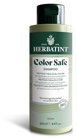 Herbatint Color Safe Shampoo Protector del Color - 260 ml | Champú Normalizador para el Cuidado y la Protección del Cabello Teñido | con Aloe Vera Bio, pH Equilibrado, 93% ingredientes naturales