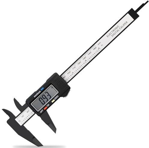 Vernier Calipers Digital Gauge 0-150mm 0-6 Measuring Tool Accuracy for DIY/Household/Industrial Use (Plastic)