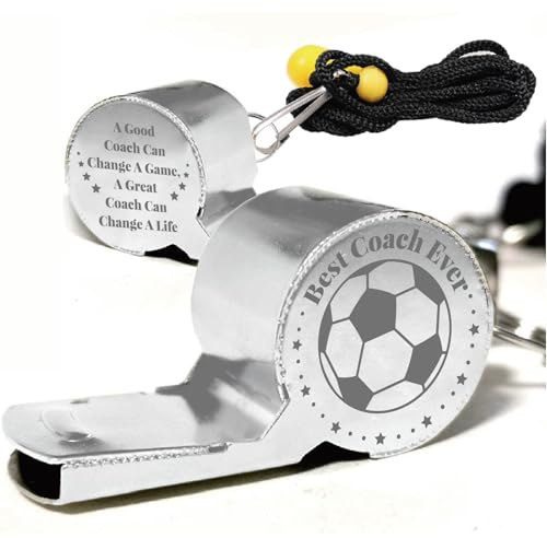 CREATCABIN Stainless Steel Sports Whistle Metal Referee Whistle Loud Crisp Emergency Whistles with Lanyard for Teachers Coaches Lifeguard Gift Hiking Camping Football Race Training Dogs Recall 2x0.8in