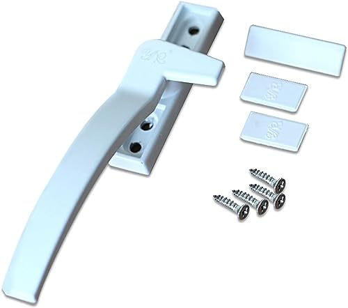 Fönsterhandtag, Förtjockad plaststål trycköppningsdörr och fönsterhandtag sju tecken zinklegering fönsterbeslag(Left 1pcs)