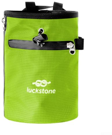 Hosrivae Sac à craie pour escalade, bloc et salle de sport - Tissu Oxford 420D, intérieur doublé en polaire, cordon de serrage anti-fuite, 13 x 19 cm, 115 g, réglable (rouge)