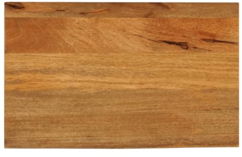 KKgypkn Massivholz Tischplatte mit rustikaler Baumkante aus Mango für Tischgestell 50x20x2,5 cm als multifunktionale Ersatzplatte