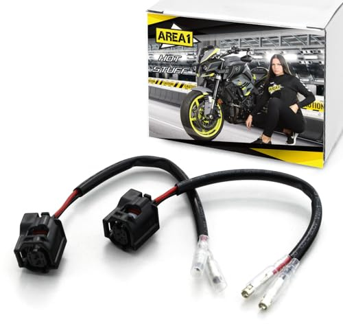 Area1 2 x blinkers adapterkabel kompatibel med Yamaha MT-125, MT-07, MT-07 Pure Tracer, MT-09, MT-09 Tracer GT, MT-10, MT-10 SP, MT-03, MT-01
