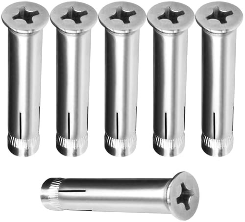 Expansionsbultar i rostfritt stål | M6*(40-100)mm 6 st Ankarbultar i rostfritt stål for . Fixering: Expansionsskruvar