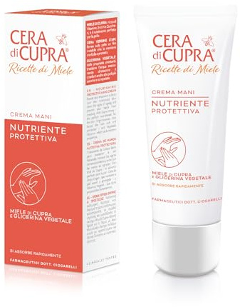 Cera di Cupra, Crema Mani Nutriente Protettiva, Trattamento Quotidiano per le Mani, Nutre e Idrata la Pelle Donando Morbidezza e Comfort, Made in Italy, Dermatologicamente Testato, 75 ml