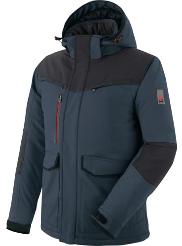 WÜRTH MODYF Winterjacke für Herren Softshelljacke Winter Stretch X in Blau – extra warme Jacke für die kalten Tage - wasserabweisend und winddicht - in der Größe S