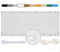 MEEYI Balkon Sichtschutz Balkon 110x350cm seitenmarkise Balkonabdeckung Balkonverkleidung Wind-und UV-Schutz Wetterfest mit Kabelbinder Ösen Seil, für Balkongeländer, Terrasse & Garten Weiß
