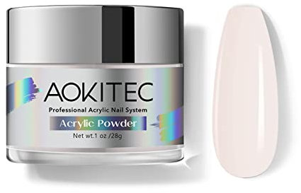 Aokitec Deep Pink Acrylic Powder for Nails, Professional Acrylic Nail Powder,Lasting Acrylic Powder for Extension French Nail Art, Acrylic Nail Supplies Sets for Nails Beginners or Salon (1oz)