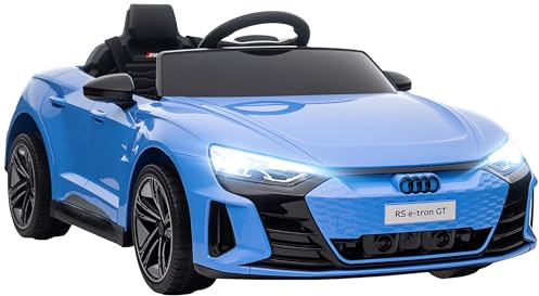 HOMCOM Voiture électrique Enfant 12 V - véhicule électrique avec télécommande parentale fournie - V. Max. 5 Km/h - Effets sonores, Lumineux - Audi RS E-tron GT Bleu
