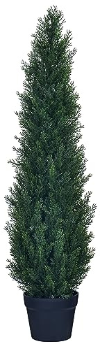 HAIHONG 3ft Artificial Cedar Topiary Trees - Fake Boxwood Topiary Cypress Trees Potted Plants, Artificial Plants Shrubs for Home Indoor Outdoor Garden Porch Decor