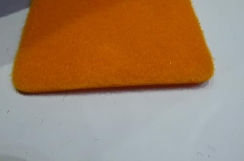 12,90 Euro/m² Teppich Meterware Autoteppich feiner dünner Velourstoff Vließ orange