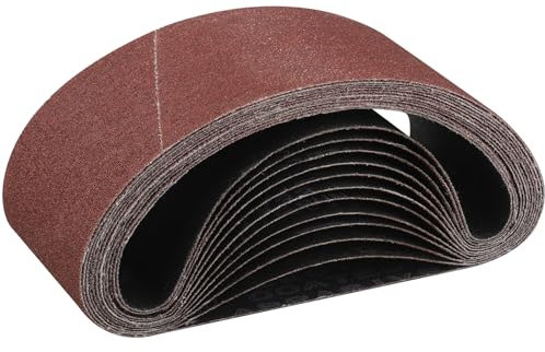 STEBRUAM Bande Abrasive 75x 457 mm,12PCS 80 grain Ensemble de Bandes Abrasives