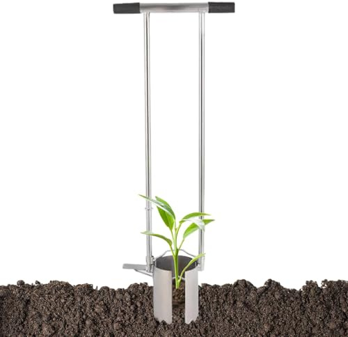 ycezw Fioriera di bulbi con manico lungo, strumento per piantare bulbi a manico lungo, piantatrice manuale con manico lungo per il giardino - comodo