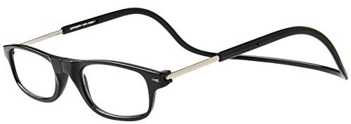 TBOC Lunettes de Lecture – Dioptrie +2.50 Monture Noir Femme Homme Unisexe Aimant Fermeture Ordinateur Travail Pliables Régables Magnetiques