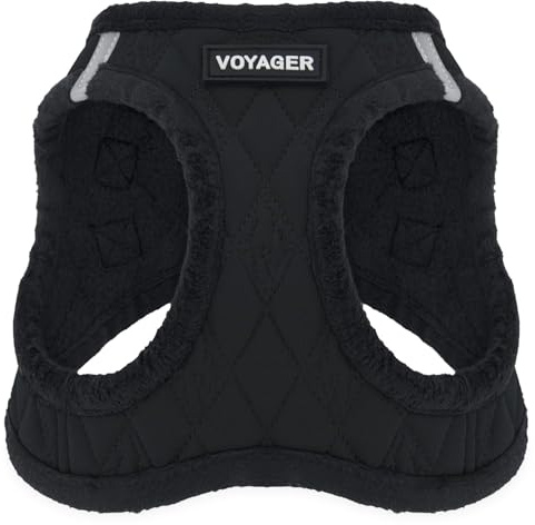 Best Pet Supplies Voyager Step-in-Plüsch-Hundegeschirr, weicher Plüsch, für kleine und mittelgroße Hunde, von Black Plush, XS (Brustumfang: 33-36,8 cm)