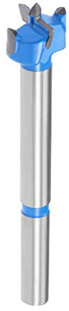 sourcing map Forstner Bohrer 15mm, Hartmetall Holzlochsäge Schneckenöffner, Holzbearbeitungsscharnier Lochbohren Bohrung Bit (Blau, Grau)