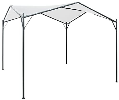 vidaXL Pavillon Pergola Terrassen Überdachung Gartenpavillon Partyzelt Terrassenpavillon Gartenzelt Vordach Garten 3x3x2,6m Weiß 180g/m²