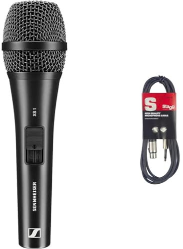Sennheiser XS 1, Micro Main Dynamique Professionnel à la qualité de Son exceptionnelle, très Robuste & Stagg 6 m Câble Microphone XLR - Phono de Haute Qualité - Noir