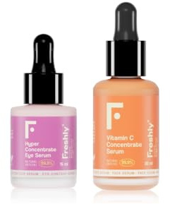 Freshly Cosmetics pack con siero viso Vitamin C e siero per contorno occhi Hyper Concentrate Vitamin C Concentrate Treatment, 30ml 15ml