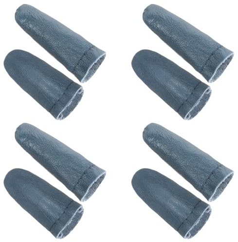8pcs (4 Paare) Leder Finger, Nadel stricken Finger Fingerhut Guards, Leder Fingerschutz, Nähen Fingerhut Guards für Handarbeit Nähen Nadelarbeit Handarbeit