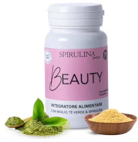 Capelli, Unghie e Pelle – Miglio, L-Cistina, Spirulina, Tè Verde, Zinco e Vitamina E – 90 compresse da 600 mg