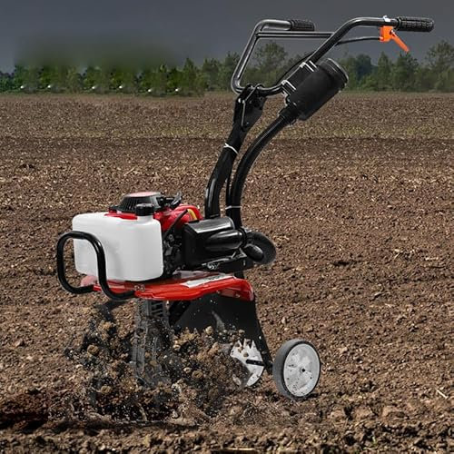 Motobineuse à Essence 4 Temps, 55 Cm³, AutopropulséE, 4 Lames, Vitesse De Rotation 10 500 Tr/Min, Largeur De Travail 400 Mm, Profondeur De Travail 200 Mm