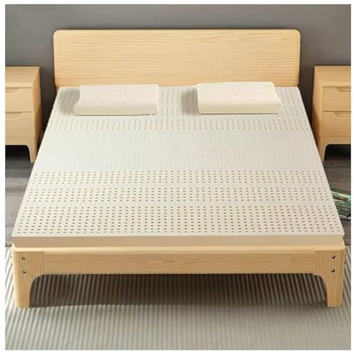 1/2/3/4 tum naturlig latexmadrass, medium fast tryckavlastning för ryggsmärta, avtagbart överdrag, 5 cm tjockt, 170 x 190 cm, 100 % ekologisk komfort