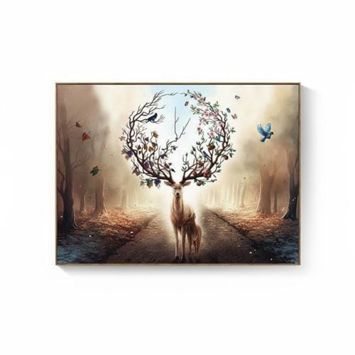 FytStycale Coffret Électrique Panneau de Distribution Couvre Compteur Coffret Électrique Tableau Basculant en Toile Huile avec, 60 50cm Couvre 48 40cm, B-Cerf Mère Et Enfant