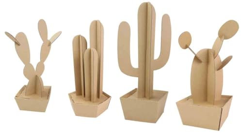 MegaCrea DIY Maquette en Carton à Assembler Cactus 29 à 33 cm 4