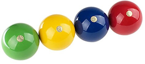 GICO Sfere di Ricambio universali, Ø 70 mm, per Giochi di Croquet, 4 Pezzi, Krocket è Il Divertimento in Giardino con Prodotti di qualità in Legno per Tutta la Famiglia –