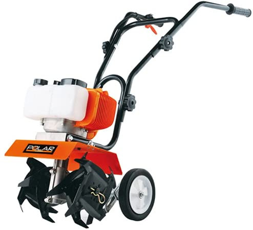 Motoculteur 2 temps Polar 52cc – puissance 2,0hp – largeur de travail 300 mm – profondeur de travail 150 mm