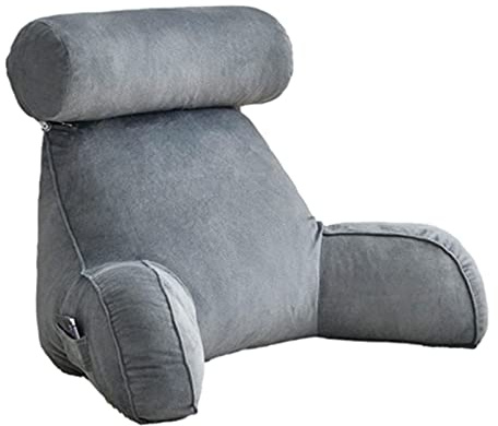 MEGHI Cuscino da Lettura con braccioli,Cuscino Lombare,Cuscino per Divano Letto Cuscino,Cuscino per la Schiena con Rullo per Il Collo,Ideale per Letto,Giochi,Lettura,Relax o Guardare la TV