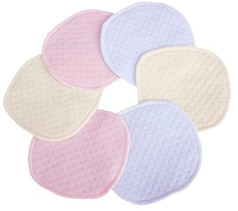 6 x waschbare 3-lagige ultradünne Stilleinlagen für Mütter, super saugfähige und auslaufsichere Stilleinlagen, gekämmtes Baumwollmaterial, 12 x 12 cm