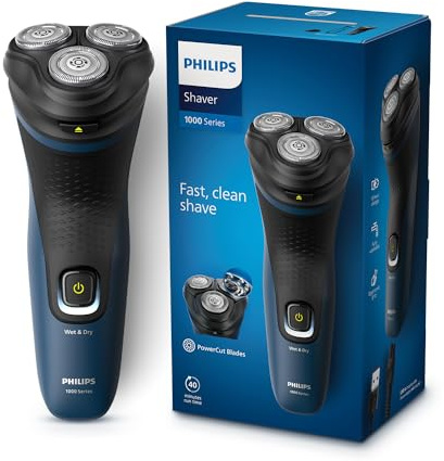 Philips Rasoio elettrico per uomo, rasatura umida e a secco, testine flottanti 3D, 27 lame autoaffilanti, senza fili, impermeabile S1151/03 (nuovo modello)