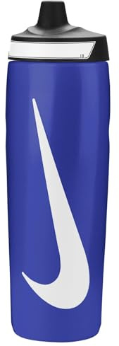 Nike Refuel Bottle Grip 24oz 709 ml Trinkflasche Sportflasche Training Fitness Rutschfester Griff, Game Royal/Black/White