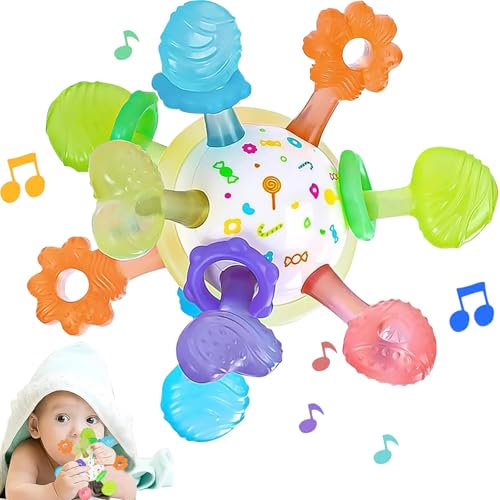 Greifball Für Babys Flüssigsilikon（LSR）Montessori Spielzeug Baby Zahnungshilfe -BPA Frei Beißspielzeug Baby Geschenk Für Babys Von 3-24 Monaten