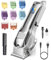 Tondeuse à cheveux professionnelle JEPEErbz avec écran LCD, peignes de couleur et accessoires pour adultes unisexe