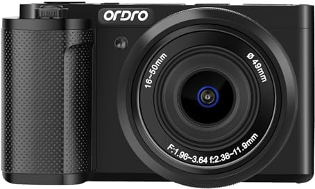 ORDRO NEW G930 Mirrorless Camera Optical Zoom Vlog Camera 5K/30fps,4K/60fps Digital Cameras for Photography and Video (Black)