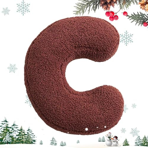 Genérico Almohadas con Letras del Alfabeto, Almohada con Letras inglesas - Cojín del Alfabeto Inicial,Almohada para abrazar con Letras Iniciales de la A a la Z, cojín de Felpa con Letras inglesas p