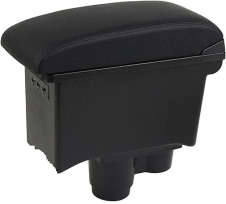 Centre Console Box For R&enault For D&acia For Duster 2 2019 2020 2021 Car Box Armrest Car Accessories Interior Parts(A2 Black leather)