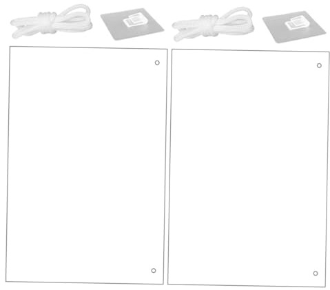 VILLFUL 2 Piezas Tablero Acrílico de Borrado Seco para Oficina y Pizarra Transparente para Mensajes y Notas de Limpiar y Colgar con Cuerda