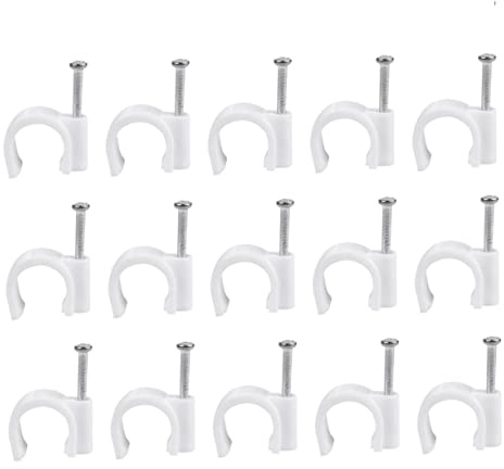 DIYEAH in PVC 100 Pezzi per Tubi Elettrici Gancio a Chiodi in Acciaio Clip per Design Facile da Installare e Compatibile Tubo Pex