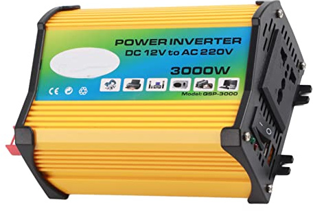 Generic Inverter per Auto, Trasformatore di Automobilistica, Durevole di Fascia Alta per i Giocatori di DVD TV (12v a 220 V.)