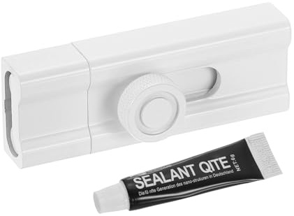 QUARKZMAN Serratura A Scorrimento 3 Pollici Con Adesivo Serratura A Cilindro Di Sicurezza Serratura A Scorrimento In Lega Di Alluminio Per Porte A Raccordo O Incassate Finestre Bianco