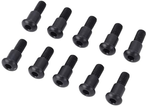 10 tornillos de hombro hexagonales con cabeza abocinada para Axial SCX10 M3x4x10mm de acero inoxidable.