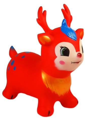 Caballo Saltarín,Inflable Caballo de Montar,Animal Saltarín para Niños - para Uso en Interior y Exterior, Casa, Preescolar, Zona de Juego, Viaje, de Cumpleaños